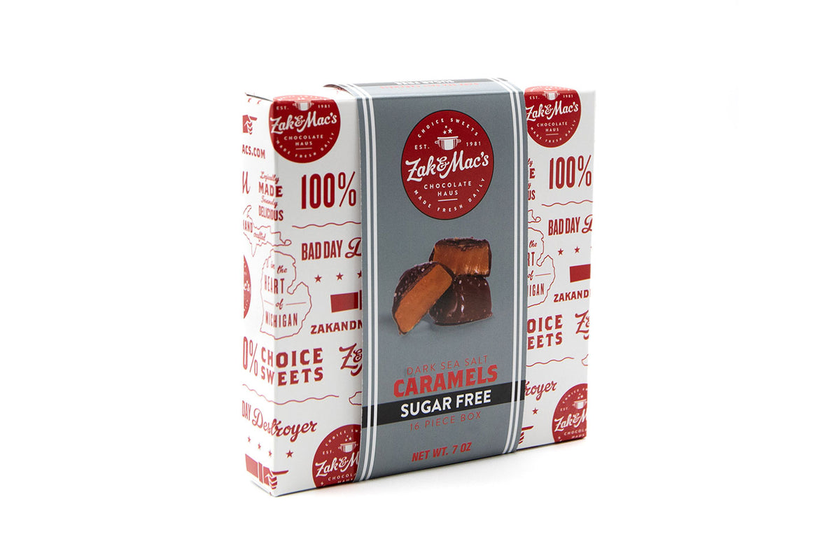 Zak & Mac's SugarFree Dark Sea Salt Caramels Decadent Indulgence