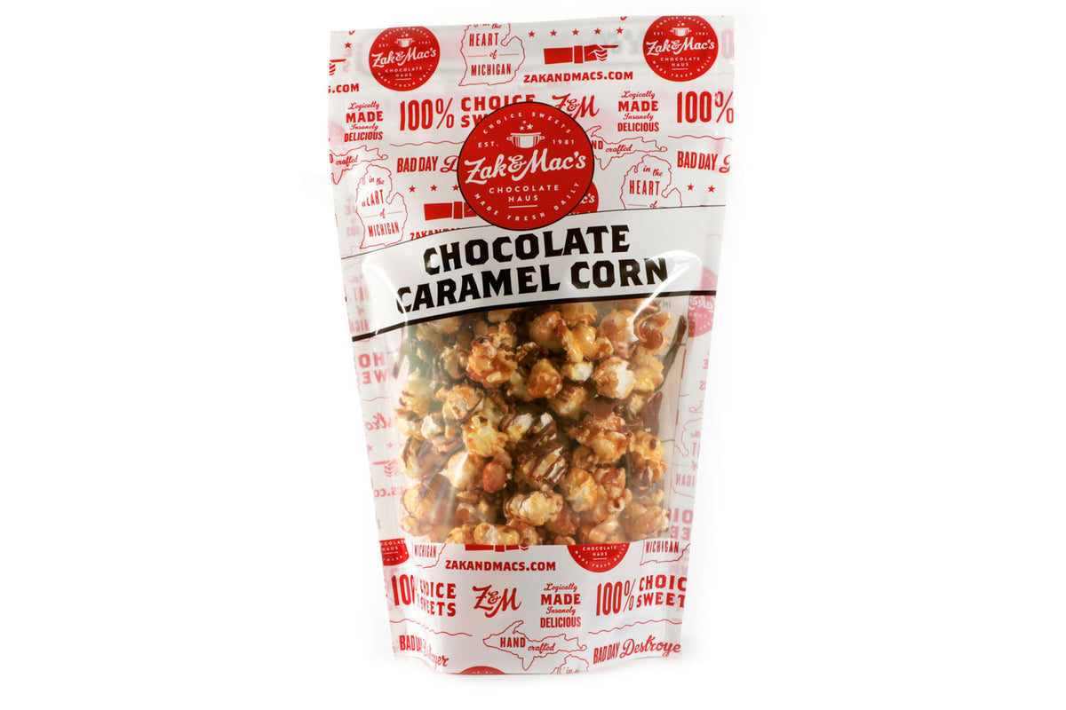 Chocolate Covered Caramel Corn Zak & Mac's Chocolate Haus