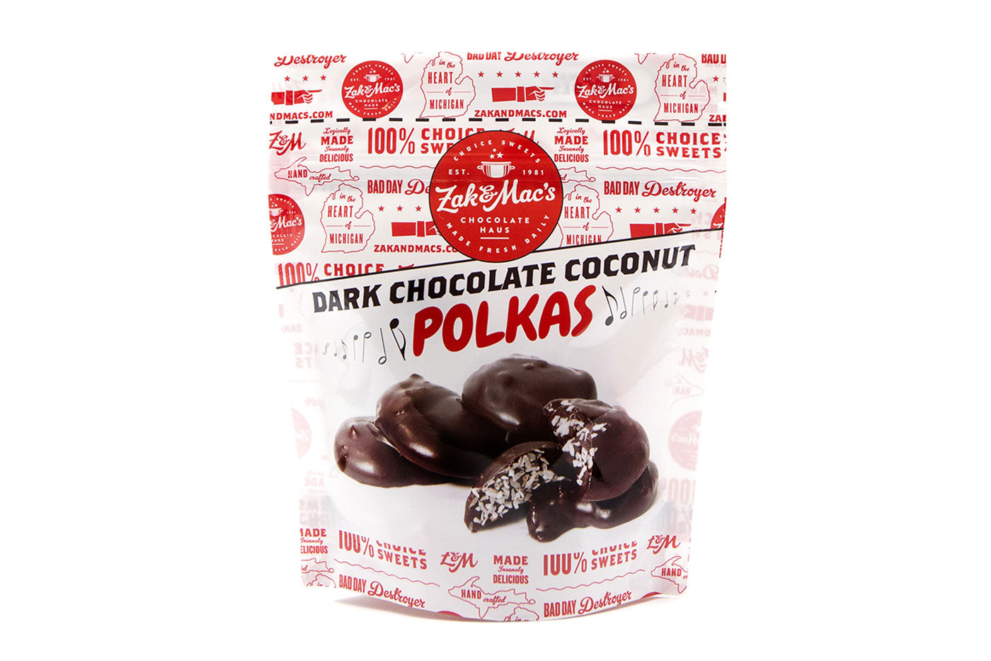 Dark Chocolate Coconut Polkas