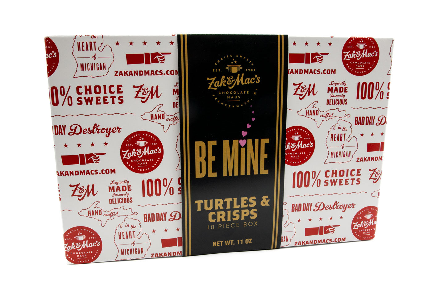 Be Mine Turtles & Crisps (18 Piece Box)