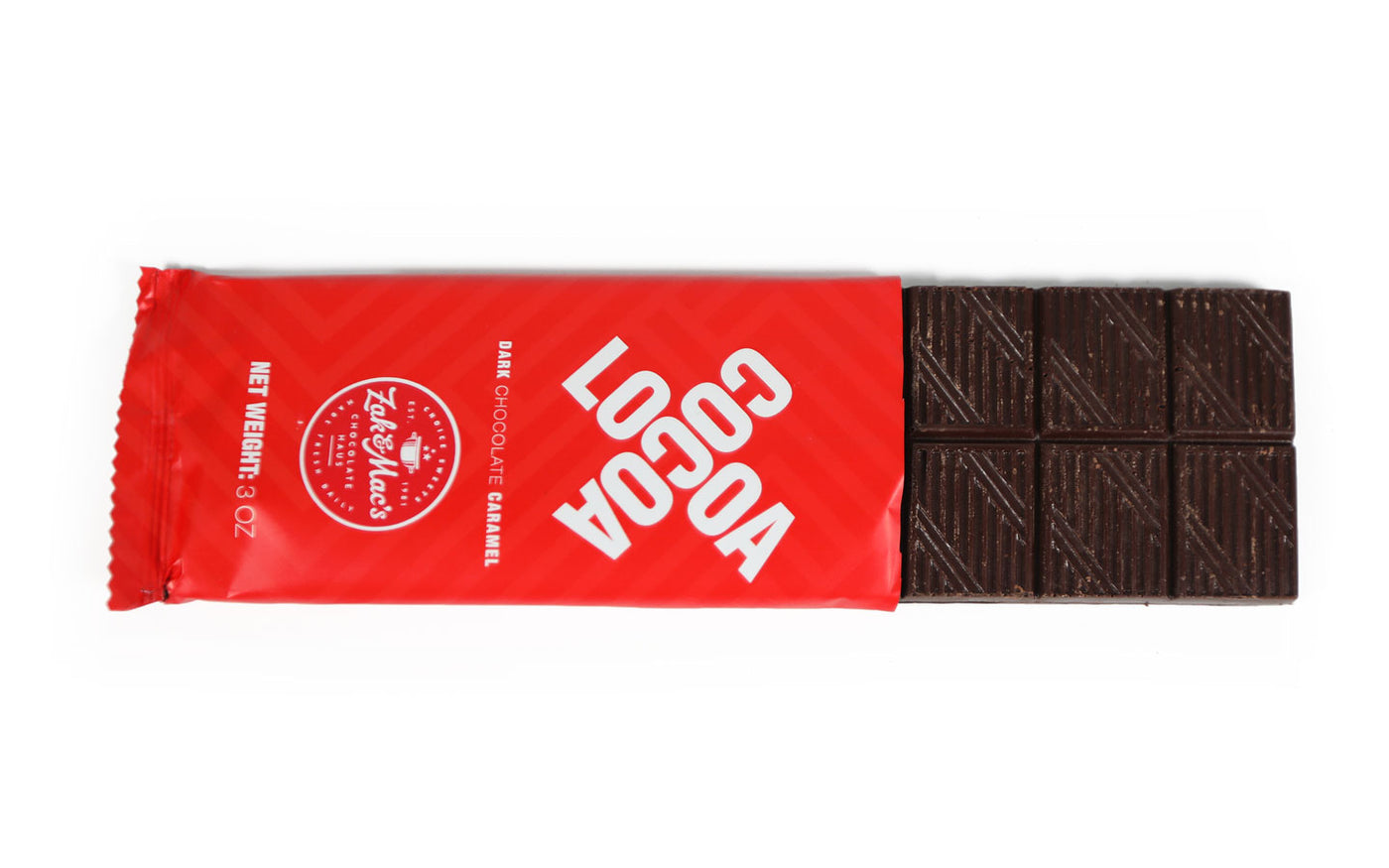 Dark Chocolate Caramel Zak Bars