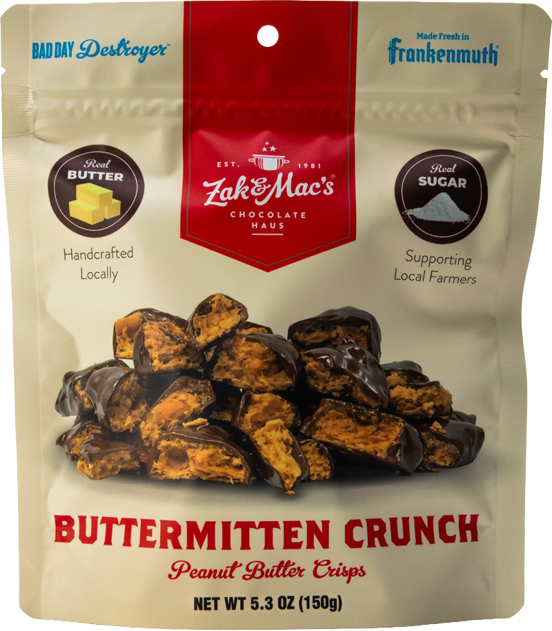 Buttermitten Crunch peanut butter crisps package